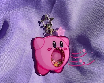 Kirby Shaker Keychains// Acrylic 3in. Shaker Keychain