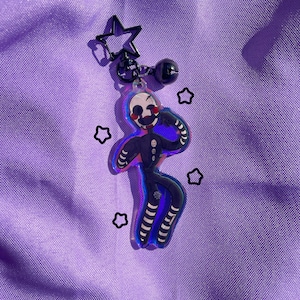 Five Nights at Freddy’s Holographic Puppet Keychains//Acrylic 3in. Keychain