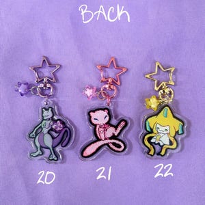 Pokémon/Eeveelution w/ Japanese Snacks Double Sided Keychains// 2in. Keychains image 5