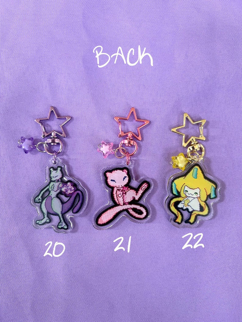 Pokémon/Eeveelution w/ Japanese Snacks Double Sided Keychains// 2in. Keychains image 5
