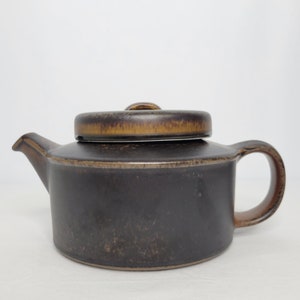 Vintage Arabia Finland Ruska 5 Cup Ceramic Teapot with Lid and Infuser Brown MCM