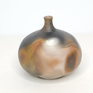 Vintage Billie Powell Studio Pottery Vase Pot Smokey Matte Glaze Signed