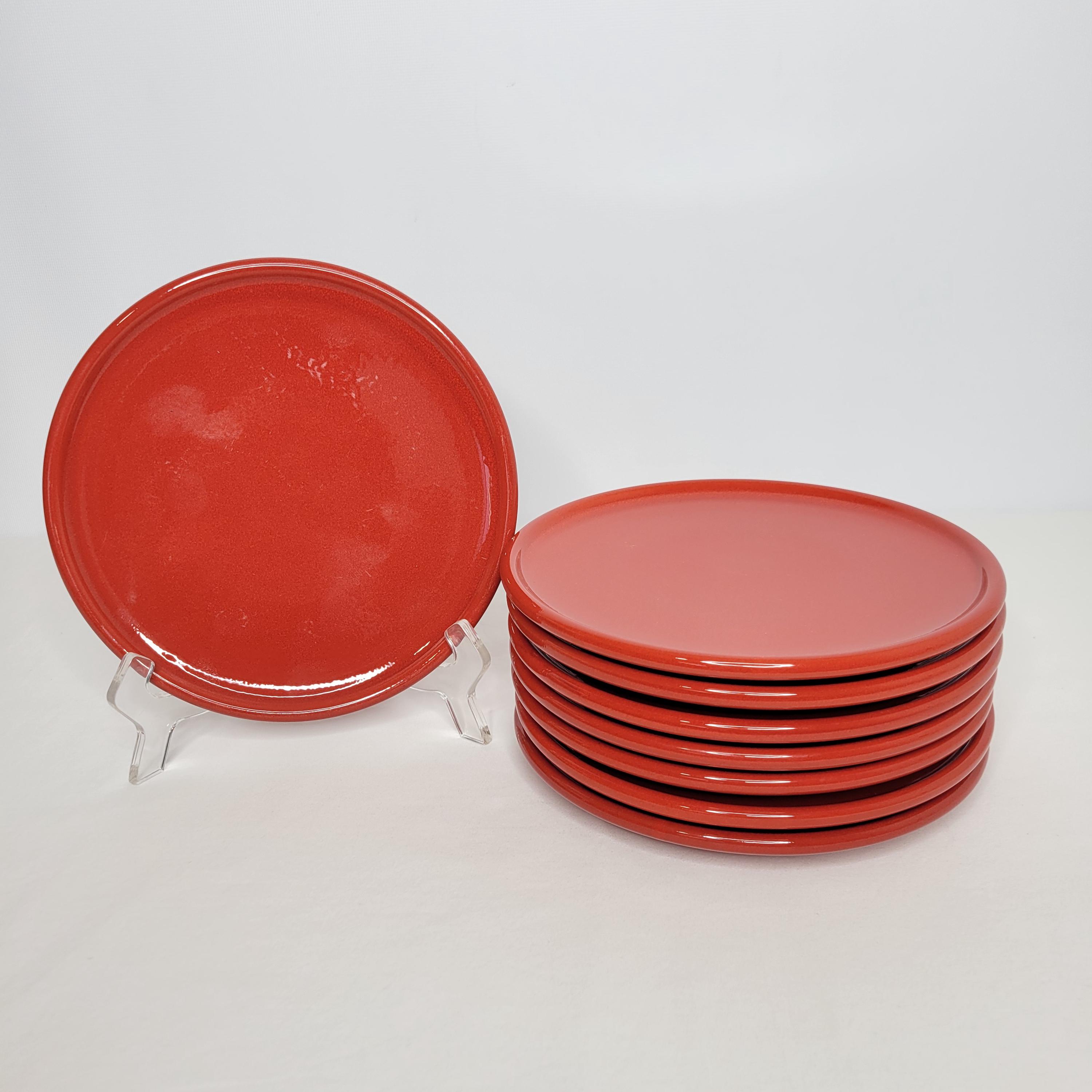 ドイツWAECHTERSBACH 赤　プレート　6枚セット Set of 6 Waechtersbach Plates - Etsy