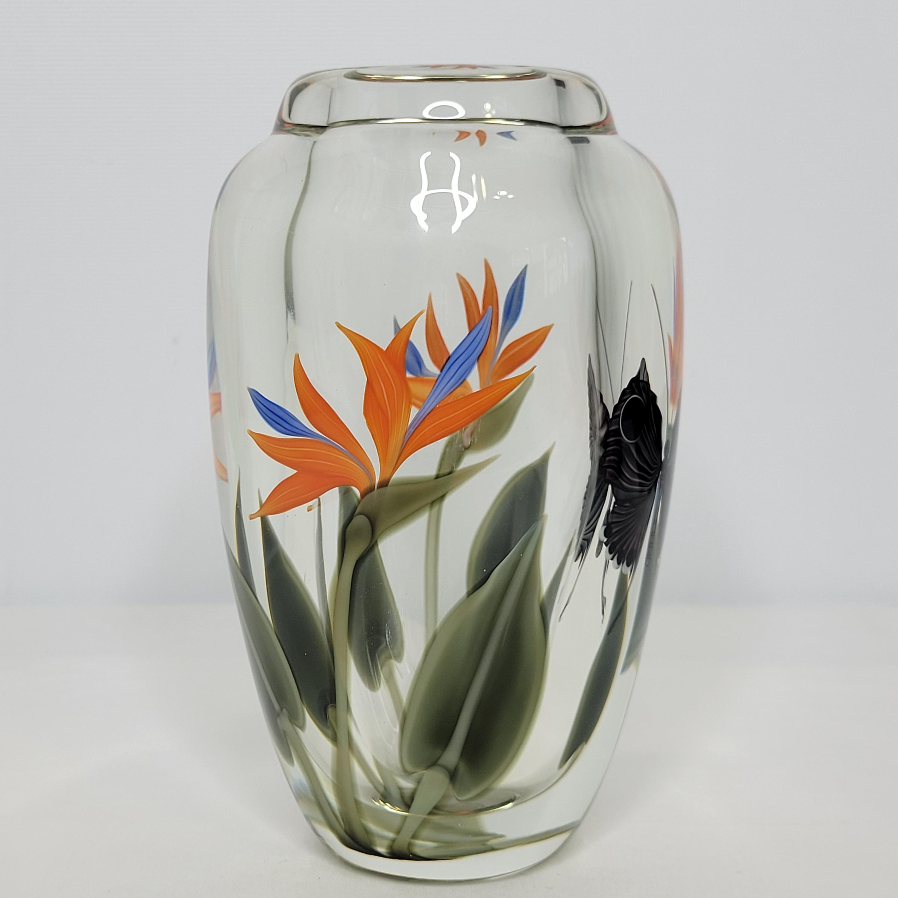 アメリカ　Orient & Flume Art Glass　フラワーベース アメリカ Orient & Flume Art Glass フラワーベース