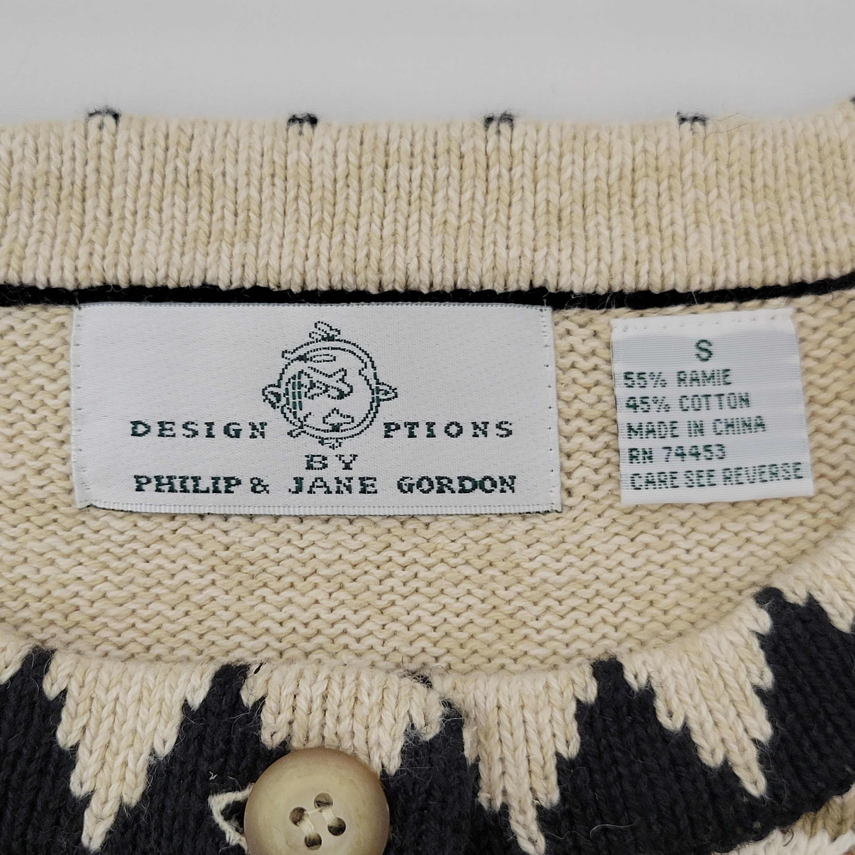 Philip & Jane Gordon 犬 犬小屋 カーディガン M Vintage Design Options Phillip Jane Gordon Safari Animals