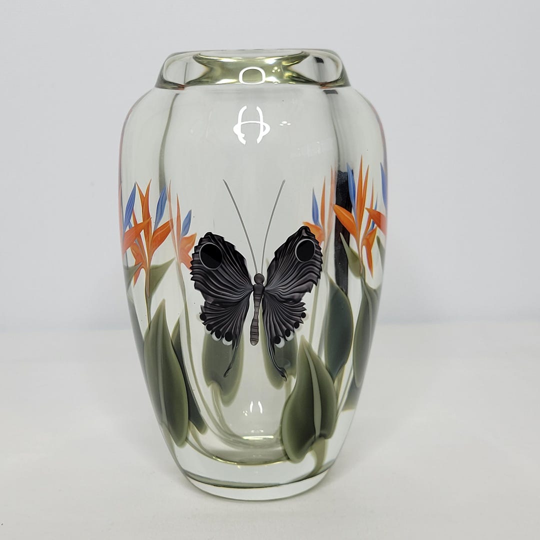 アメリカ　Orient & Flume Art Glass　フラワーベース Orient and Flume Beyers Sillars 7