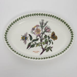 Portmeirion Botanic Garden Dog Rose Oval Steak Platter