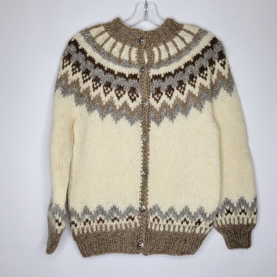 Vintage Hilda Ltd of Iceland Medium 100% Wool Chu… - image 1