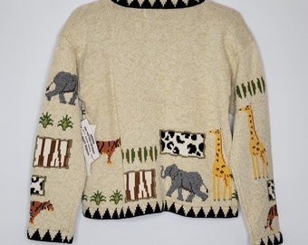 Philip & Jane Gordon 犬 犬小屋 カーディガン M Vintage Design Options Phillip Jane Gordon Safari Animals