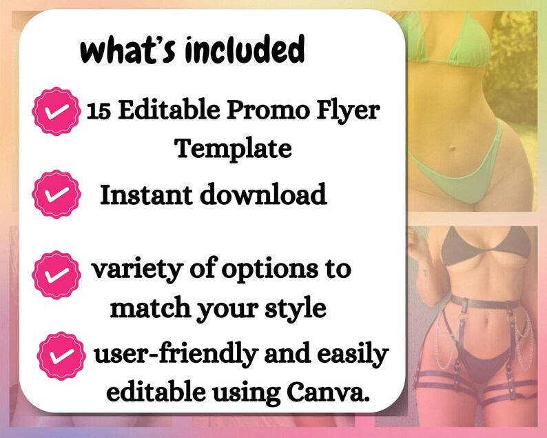 OnlyFans Promo Flyer Templates: 15 Canva Designs (Digital Download) image 3