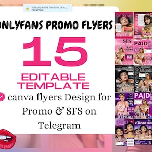 OnlyFans Promo Flyer Templates: 15 Canva Designs (Digital Download) image 1