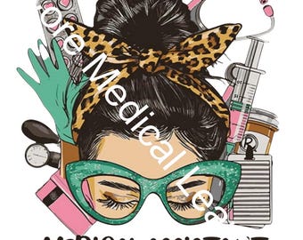 Medical Assistant PNG | Healthcare | Digital Art for sublimation, T-shirts, Stickers and more