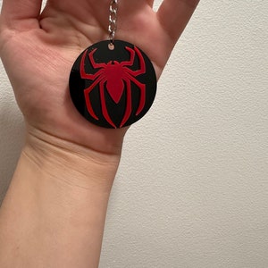 Spider-Man Keychain With Tassel | Custom Spiderman Keychain | Gift | Trendy | Stocking Stuffer | Backpack Keychain