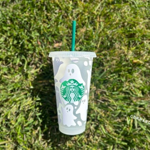 Ghost Starbucks Cup | Venti Cold Cup | Gift | Halloween | Tumbler | Spooky Season | Personalized