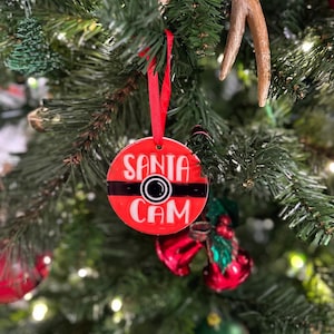 Santa Cam Ornament | Santa Camera Ornament | Reindeer Watch | Christmas Photo Ornament | Holiday Gift | Christmas ornament