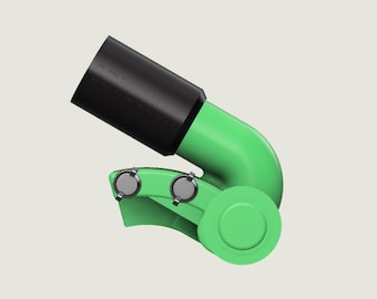 Colector de polvo para amoladora angular - 125 mm para amoladoras como Makita, DeWalt, Milwaukee, Bosch, Ryobi, Parkside, otras.