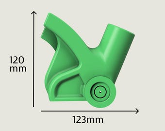 Colector de polvo para amoladora angular - 230 mm para amoladoras como Makita, DeWalt, Milwaukee, Bosch, Ryobi, Parkside, otras.