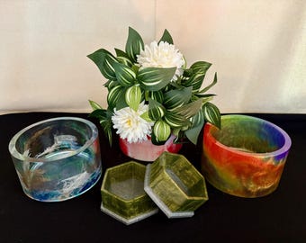 Handmade Resin Planters: Colorful Plant Pots for Succulents