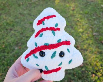 かぎ針編みのクリスマスツリーケーキぬいぐるみ｜手作りホリデーデコレーション