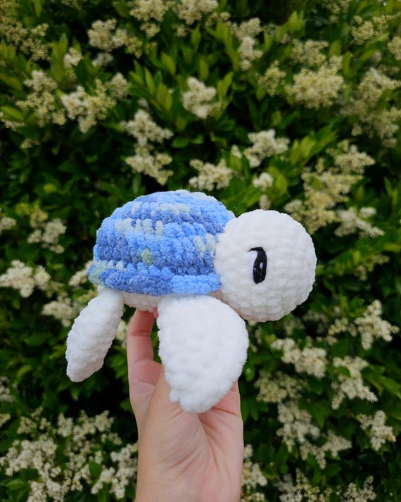 Custom Crochet Sea Turtle Plush Amigurumi Stuffed Animal  Handmade Crochet Sea Turtle Plush (MADE TO ORDER!) main image 0