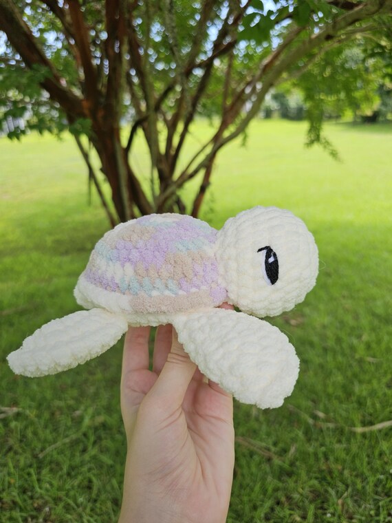 Custom Crochet Sea Turtle Plush Amigurumi Stuffed Animal  Handmade Crochet Sea Turtle Plush (MADE TO ORDER!) main image 0