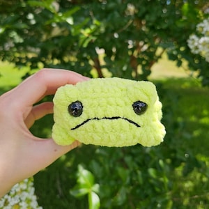 Crochet Grumpy Toad Plush | Amigurumi | Stuffed Animal | Made to Order