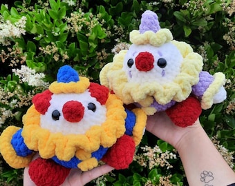 Custom Crochet Clown Plush Amigurumi Stuffed Animal | Customizable | Made to Order