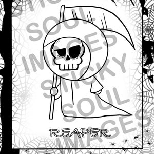 4 Printable Halloween Pages - with background
