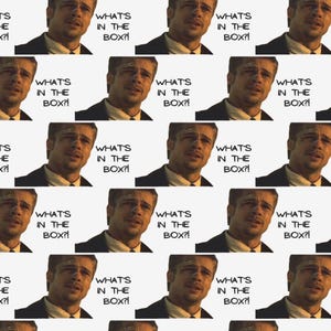 Papier do pakowania prezentów z filmu Brad Pitt „Siedem”, zabawny