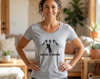 Master of Mayhem Tee | Weightlifting Silhouette, Barbell, Powerlifting Shirt