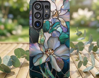 Stained Glass Spring Blossom Tough Phone Case
