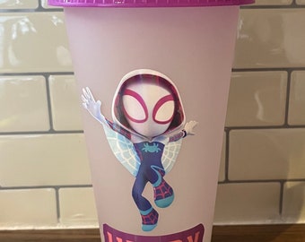 Spiderman / Spidey and his Amazing Friends - Gwen Stacy - Ghost Spider - 24oz cold cup / tumbler / personalised
