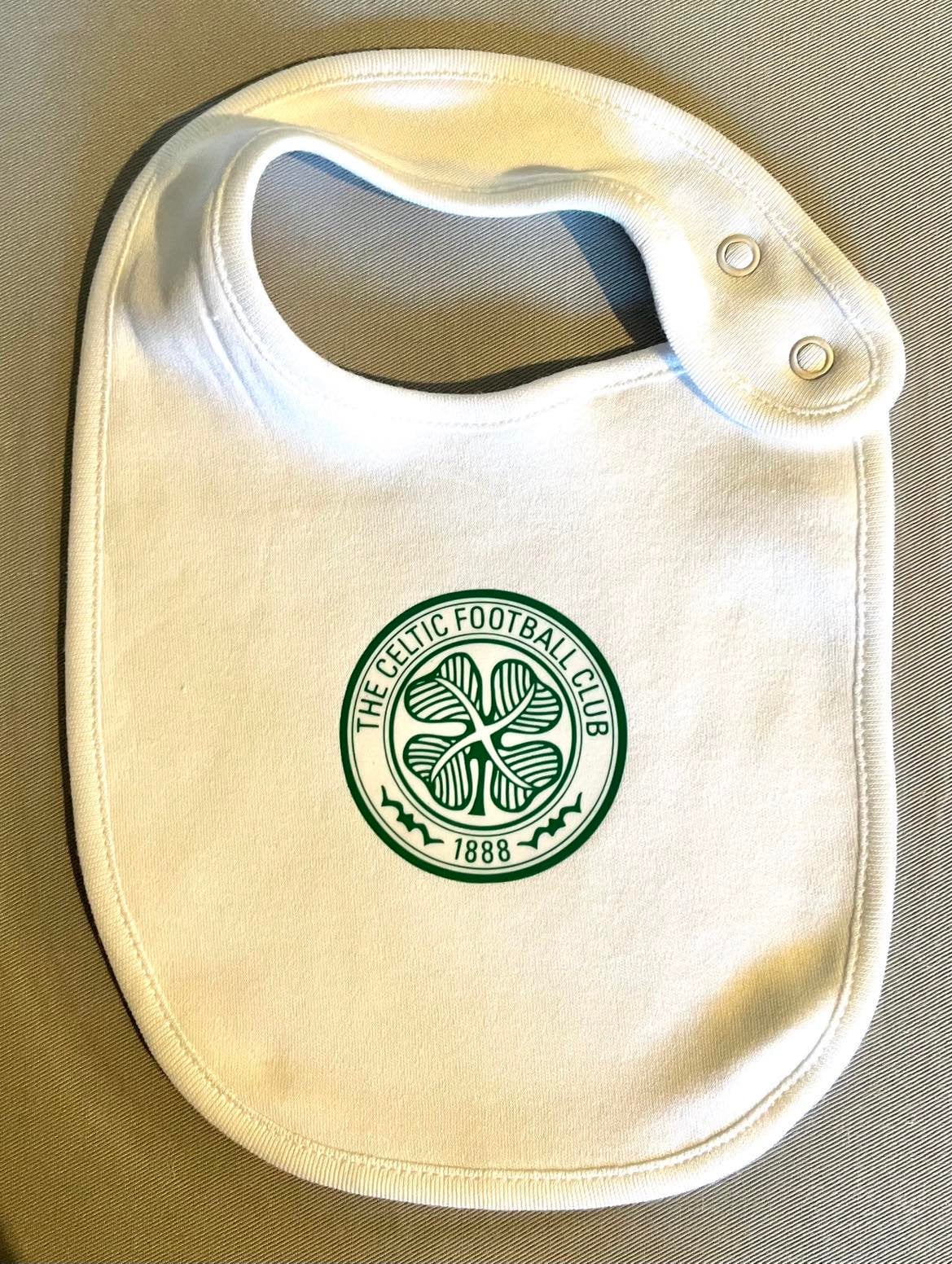 Glasgow Celtic **request Any Team** Baby Bib Football Baby Gift