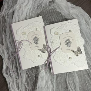Geloftekaarten, aangepaste trouwdagkaart, kaart met zijn geloften, kaart met haar geloften, set geloftekaarten, handgeschept papier trouwdagkaart met lint en envelop