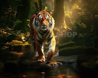 Big Tiger, 14 JPG File High Resolution Instant Download, 7000 x 4096 Pixels