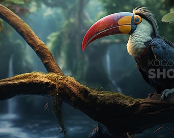 Hornbill, 4 JPG File High Resolution Instant Download, 8000 x 4484 Pixels