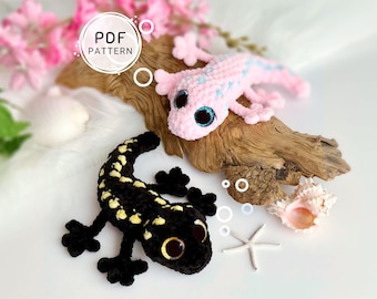 No-Sew Salamander Crochet Pattern: Salazar the Salamander Amigurumi PDF Instructions