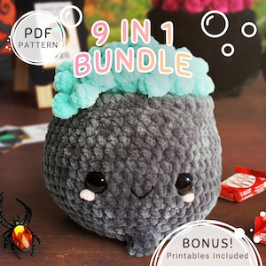 Cauldron Crochet Pattern: 3 Sizes, Candy Bowl Amigurumi PDF Instructions (+ Adoption Certificate)
