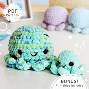 Oceana the Octopus Crochet Pattern: No-Sew Amigurumi PDF Instructions (+ Adoption Certificate)