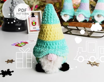Elf Gnome Crochet Pattern PDF, Christmas Amigurumi Digital Download Instructions