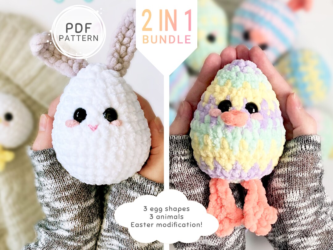 Animal Eggs & Easter Egg Crochet Pattern Bundle: 9-in-1 Amigurumi PDF ...