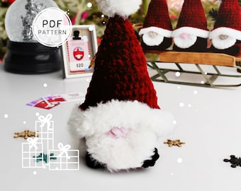 Santa Gnome Crochet Pattern PDF, Christmas Amigurumi Digital Download Instructions