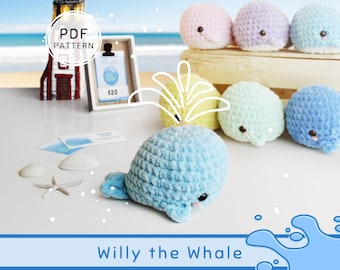 Willy the Whale Crochet Pattern: No-Sew Amigurumi PDF Instructions (+ Adoption Certificate)
