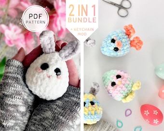 Baby Animal Eggs & Easter Egg Crochet Pattern Bundle: 9-in-1 Mini Amigurumi PDF Instructions