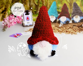 Gnevin the Gnome Crochet Pattern PDF, Amigurumi  Digital Download Instructions