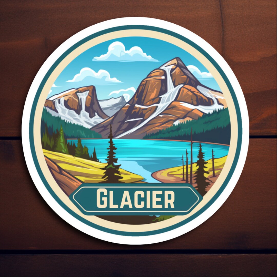 Glacier National Park Sticker - Vinyl Sticker #1 - Etsy