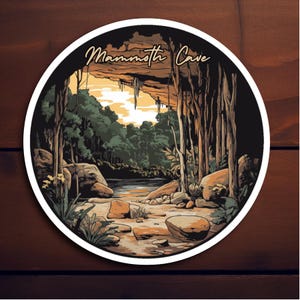 Mammoth Cave National Park Sticker Souvenir Durable Vinyl Decal for water bottles laptops cars perfect gift for nature lovers and hikers
