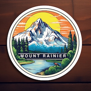 Mount Rainier National Park Sticker - Vinyl Sticker #2