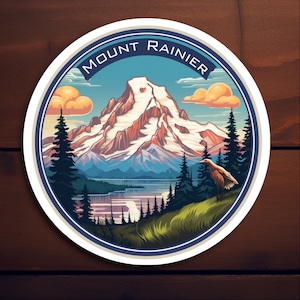 Mount Rainier National Park Sticker - Vinyl Sticker #1