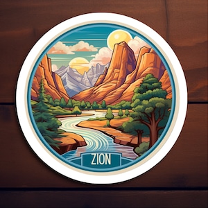 Zion National Park Sticker - Vinyl Sticker #1